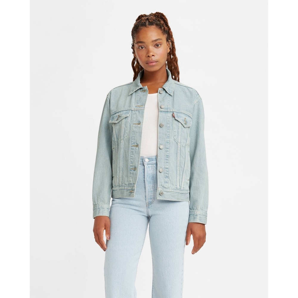 Levi's Denim Jacket Light Wash Trucker XL Blue Women
